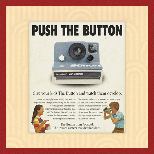 Polaroid Button Retro Poster